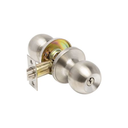 Knob entrance set brushed nickel