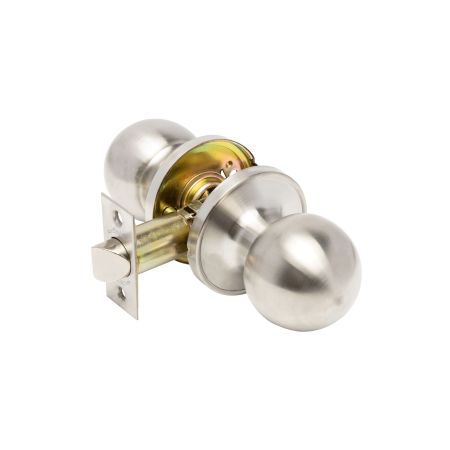 Knob passage set brushed nickel